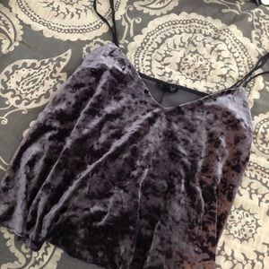 TOP SHOP VELVET FLOWY TOP